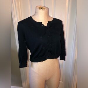 Hubert Gasser Black Short Cardigan Sweater